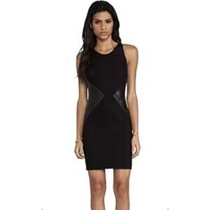 Revolve PJK Patterson J Kincaid Leather & Lace Prism Dress Size Medium Italian